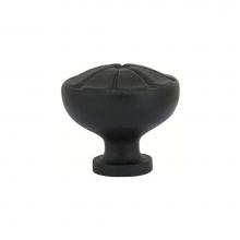 Emtek 76013FB - Wrought Steel Petal Cabinet Knob, 1'', FBS