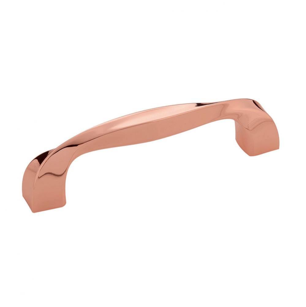 Twist Collection Pull 96mm C/C Polished Copper Finish