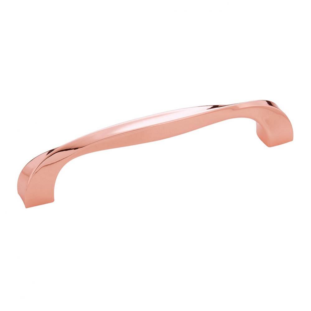 Twist Collection Pull 128mm C/C Polished Copper Finish