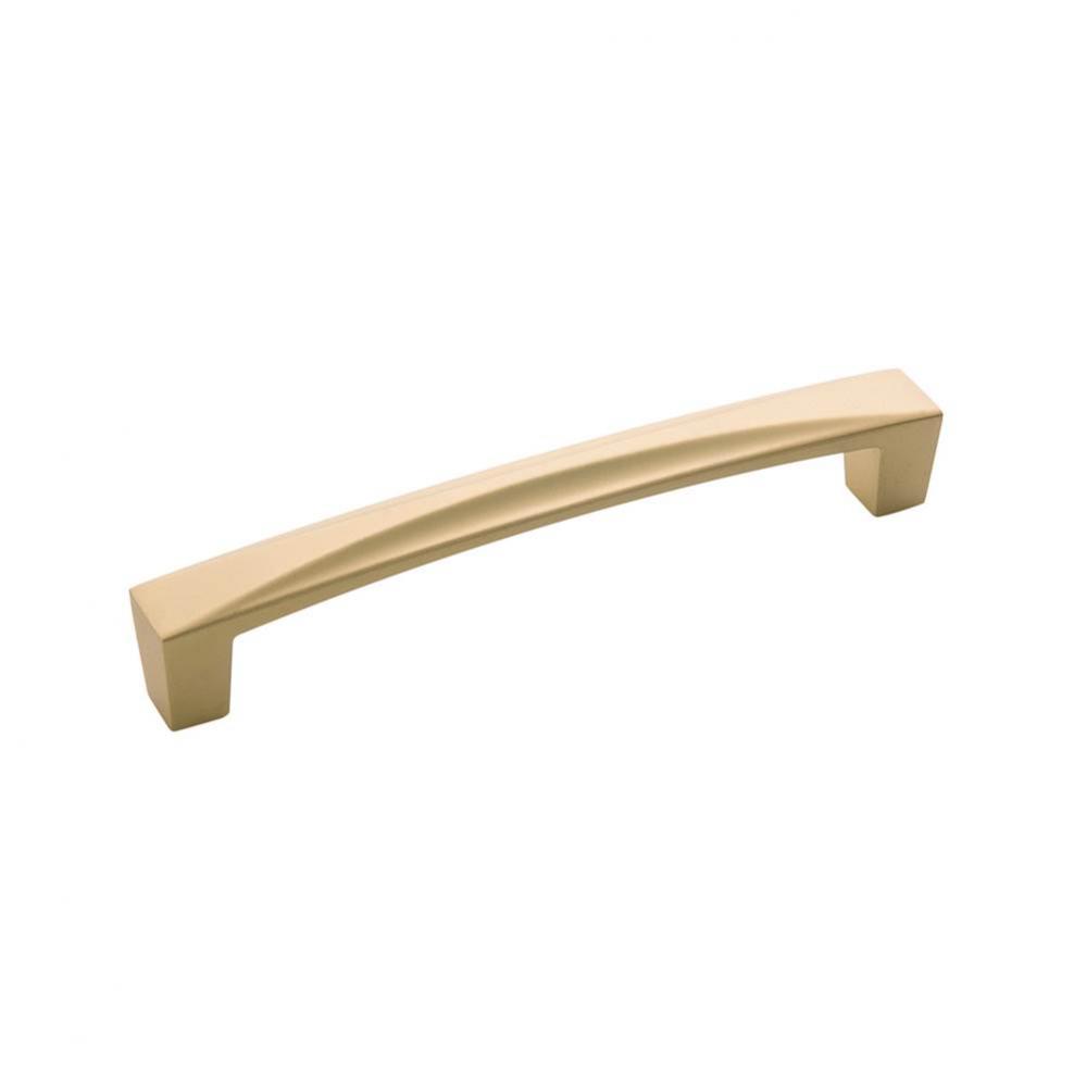 Crest Collection Pull 128mm C/C Flat Ultra Brass Finish