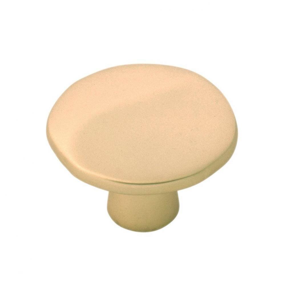 Willow Collection Knob 1-3/8&apos;&apos; Diameter Flat Ultra Brass Finish