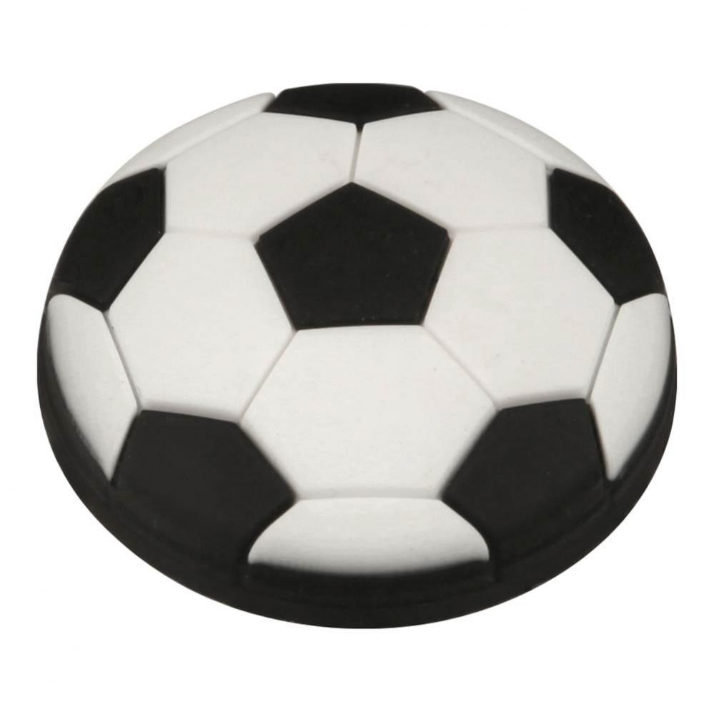 Kids Black Soccer Ball Cabinet Knob