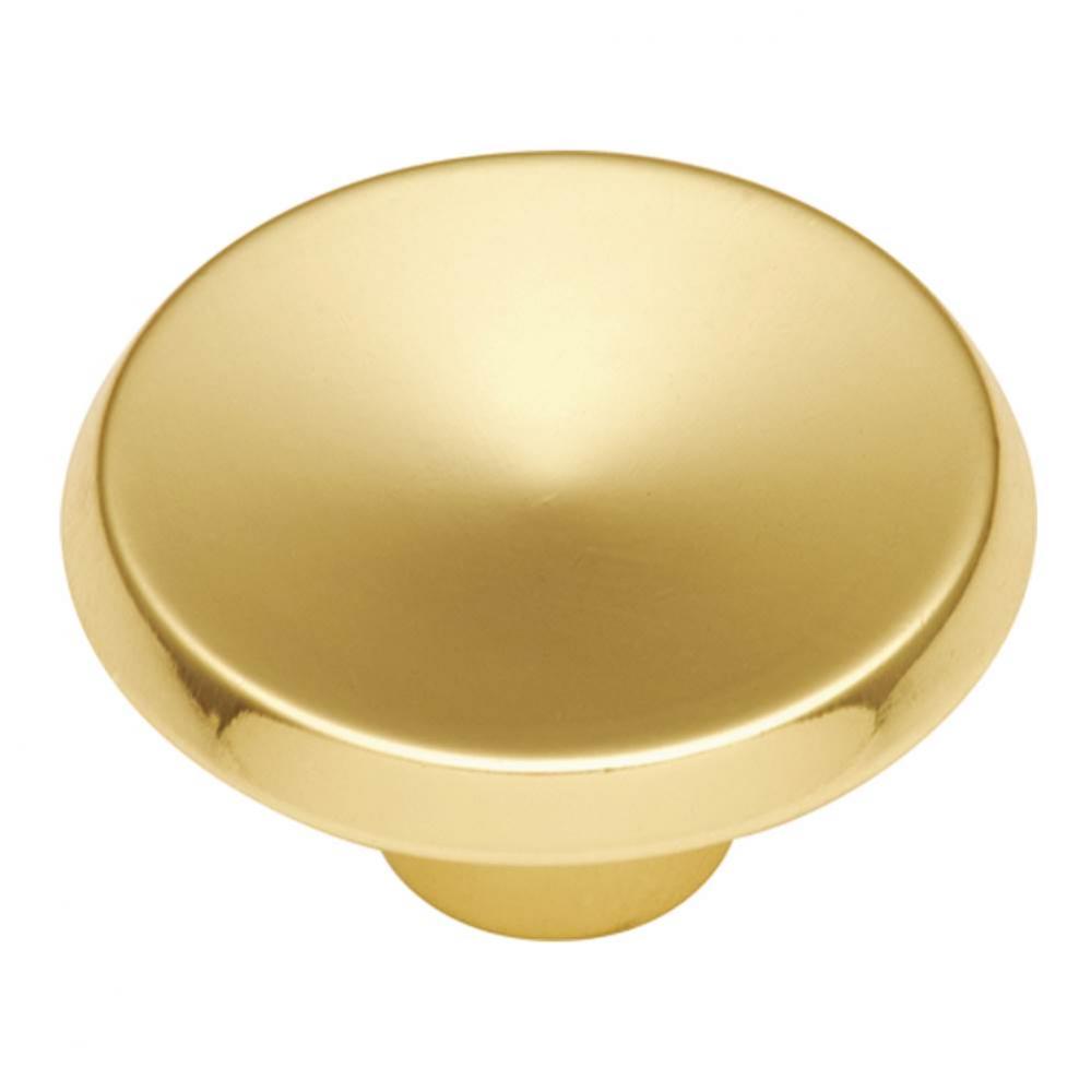 Metropolis Collection Knob 1-1/2&apos;&apos; Diameter Polished Brass Finish