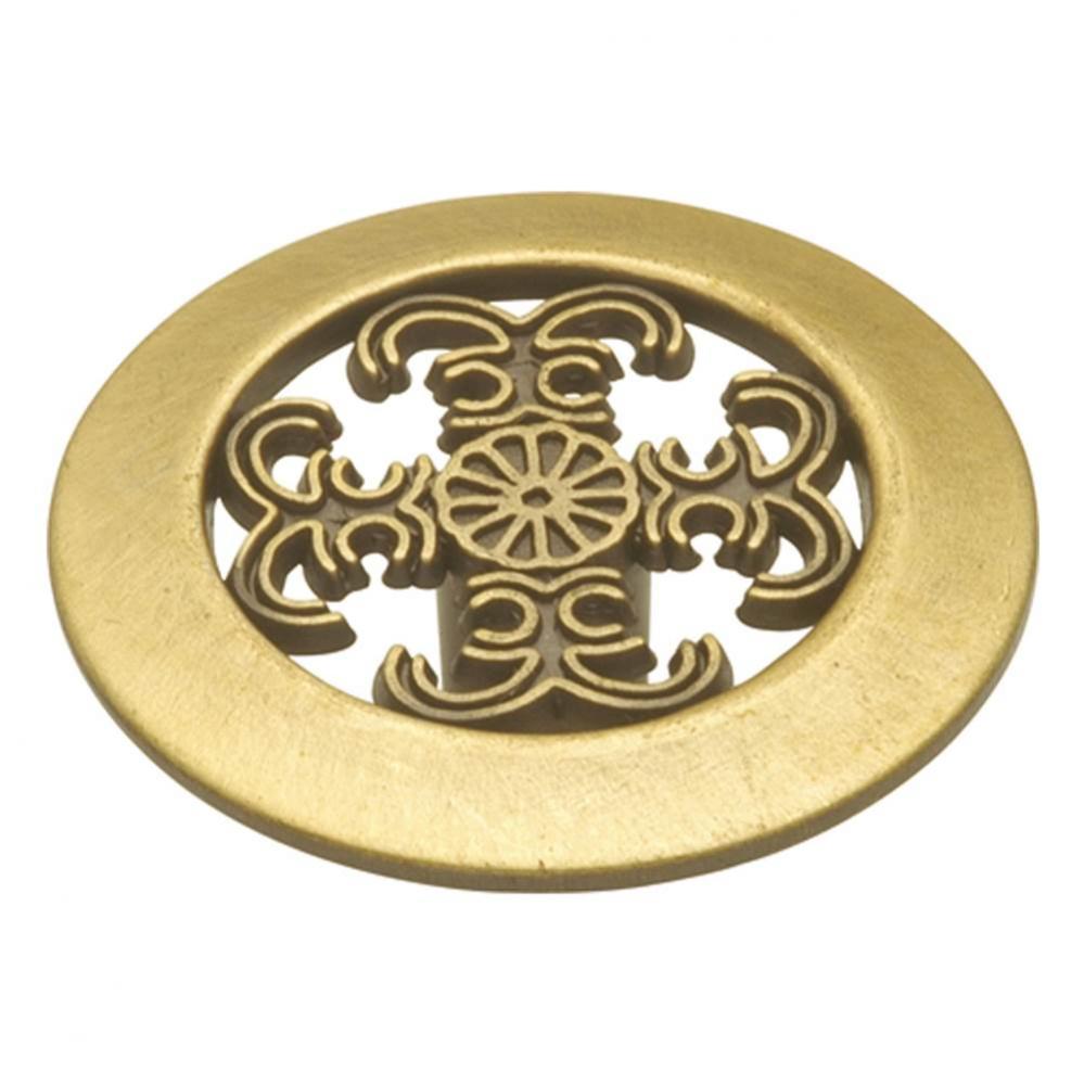 Cavalier Collection Knob 1-1/2&apos;&apos; Diameter Antique Brass Finish