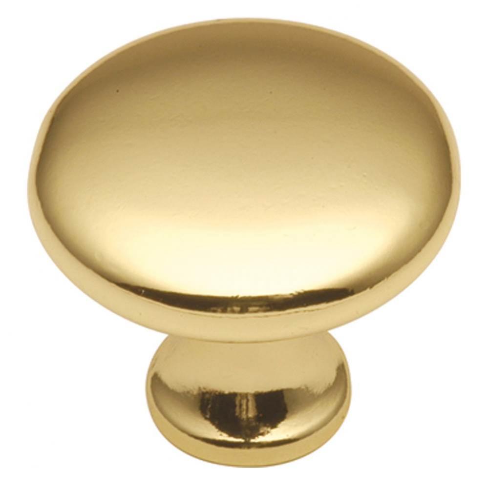 Conquest Collection Knob 1-1/8&apos;&apos; Diameter Polished Brass Finish