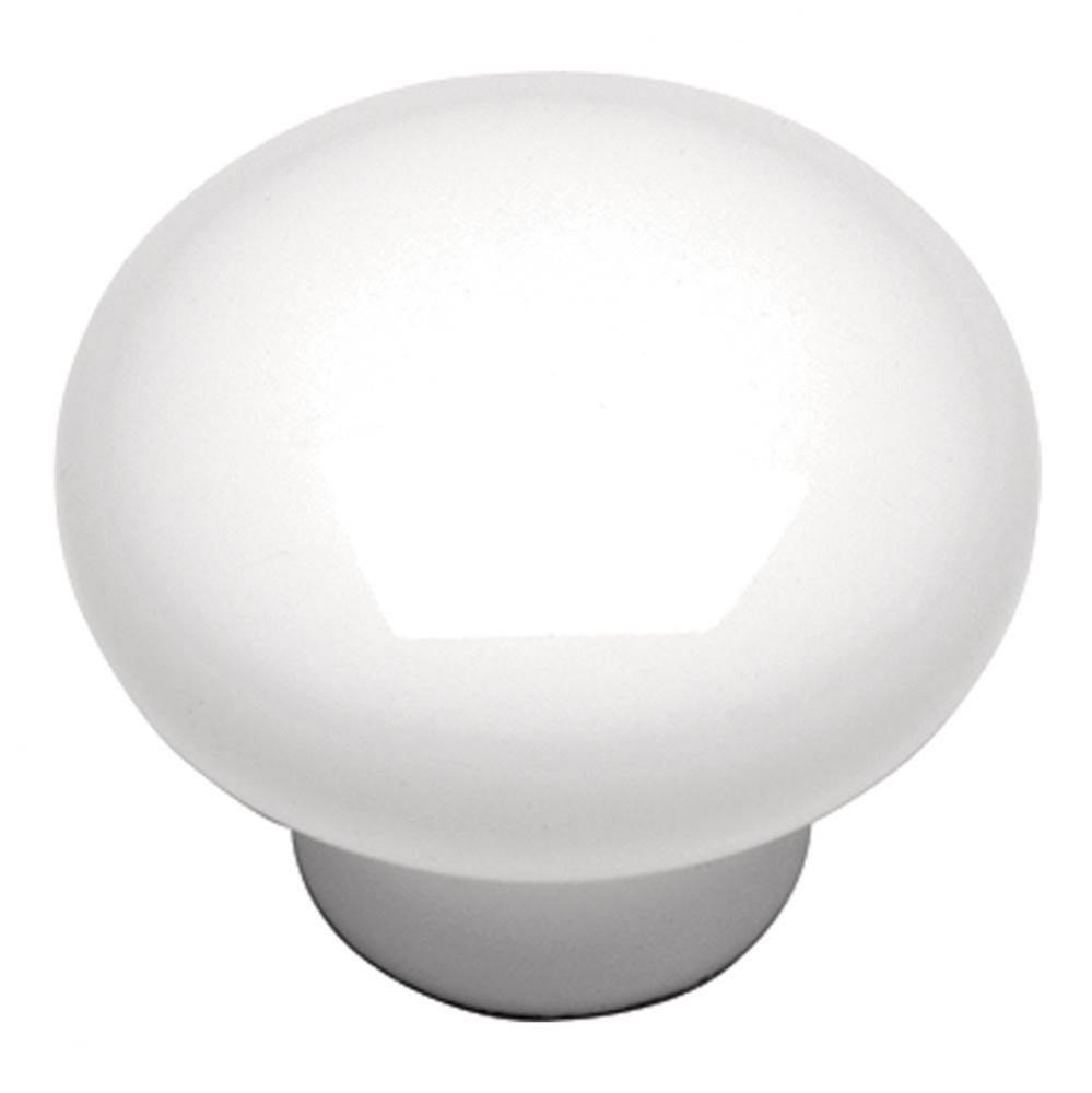 Conquest Collection Knob 1-1/8&apos;&apos; Diameter White Finish