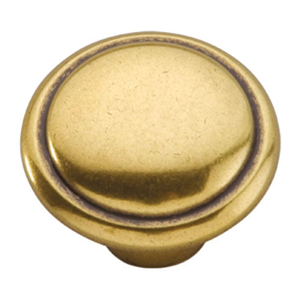 Conquest Collection Knob 1-3/8&apos;&apos; Diameter Lustre Brass Finish