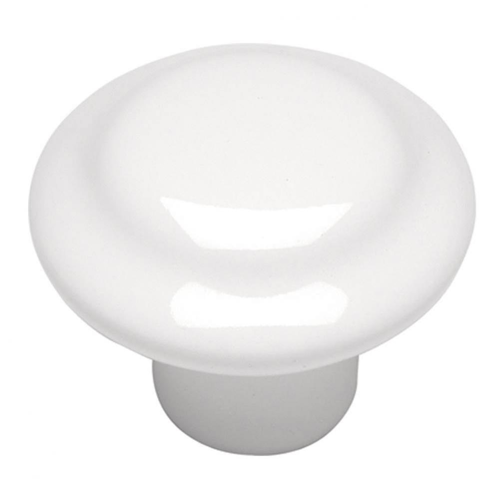 Conquest Collection Knob 1-3/8&apos;&apos; Diameter White Finish