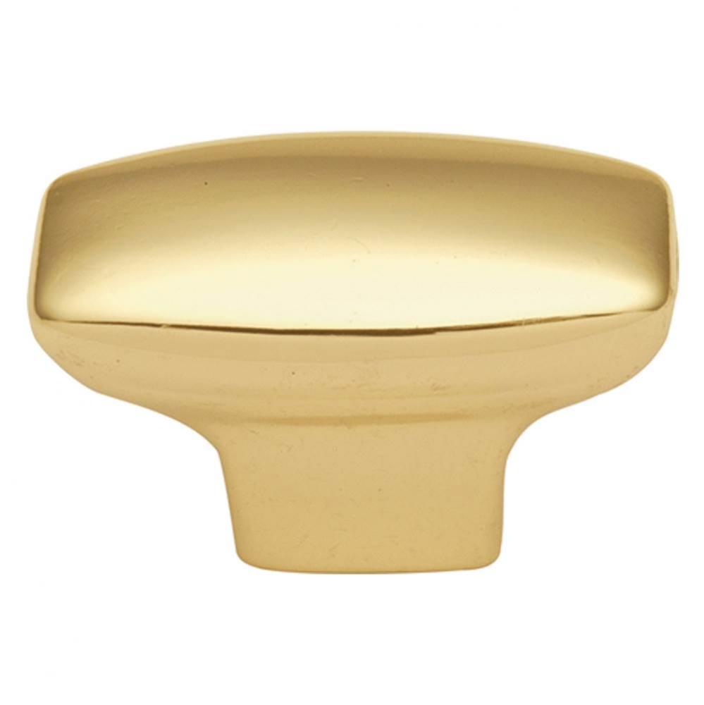 Metropolis Collection Knob Oval 1-7/16&apos;&apos; X 3/4&apos;&apos; Ultra Brass Finish