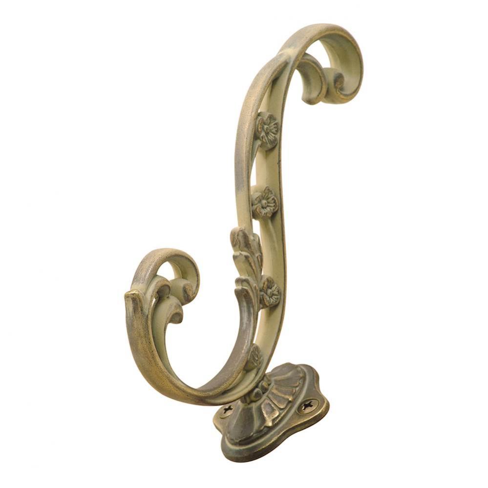 5-3/4 In. Art Nouveau Blonde Antique Hook