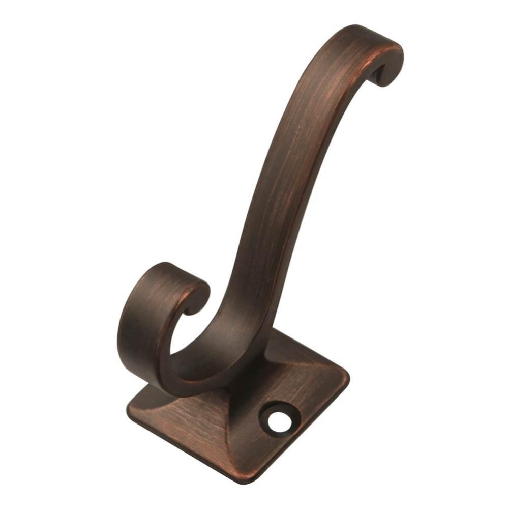 Refined Bronze Double Coat Hook