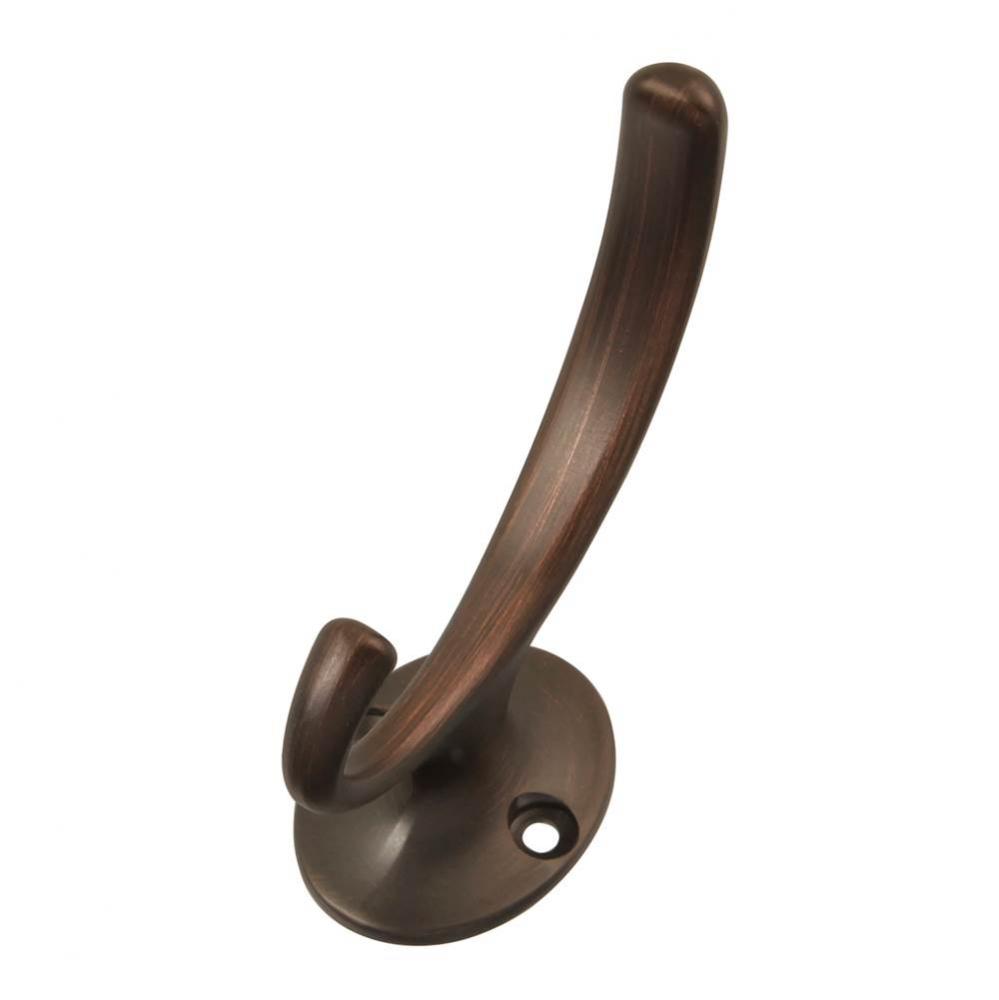 Refined Bronze Double Coat Hook