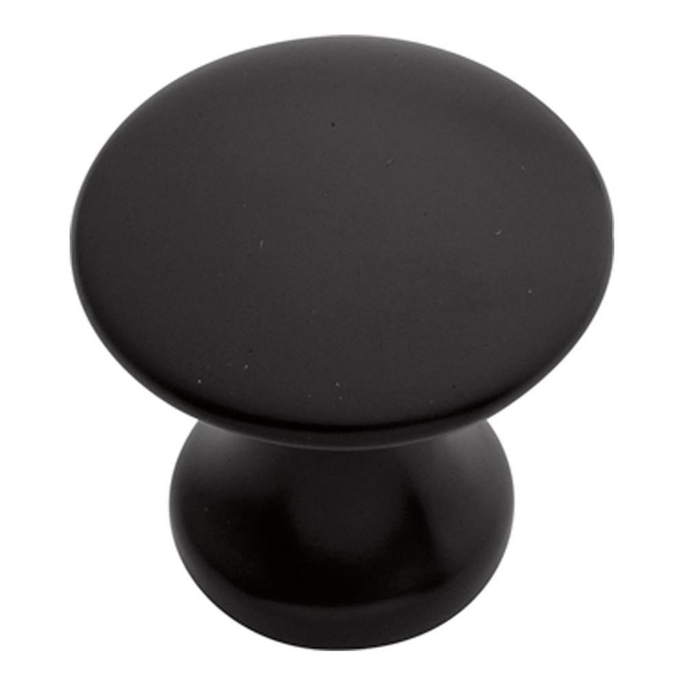 Luna Collection Knob 1&apos;&apos; Diameter Matte Black Finish