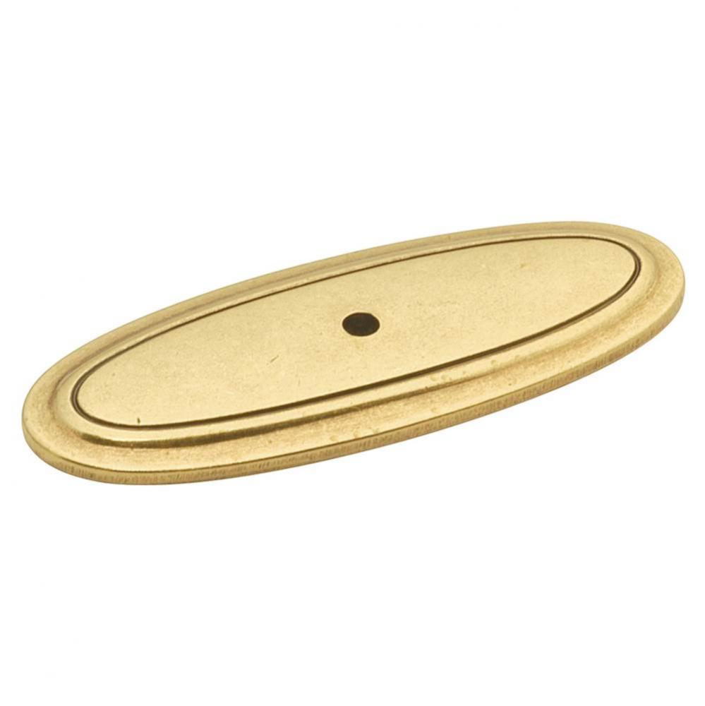 Backplate Knob 3 Inch X 1-1/8 Inch Oval