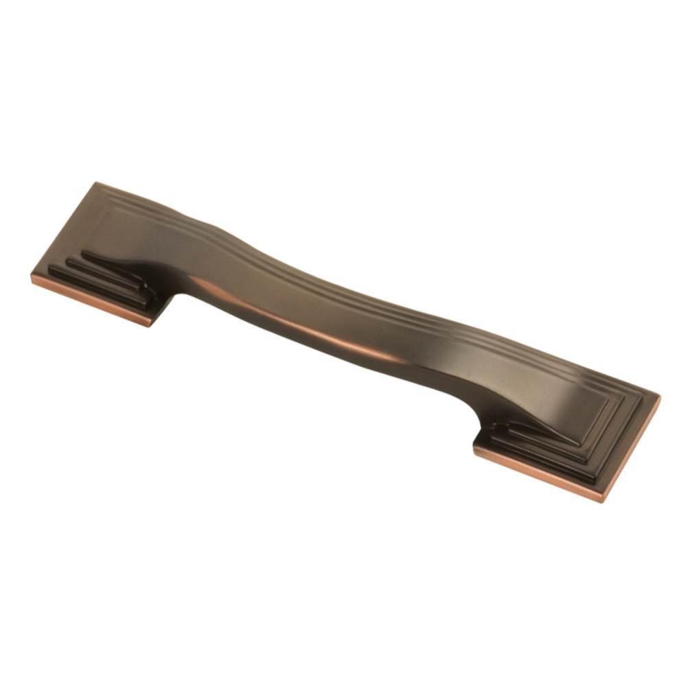 Deco Collection Pull 3-1/2&apos;&apos; C/C Oil-Rubbed Bronze Highlighted Finish