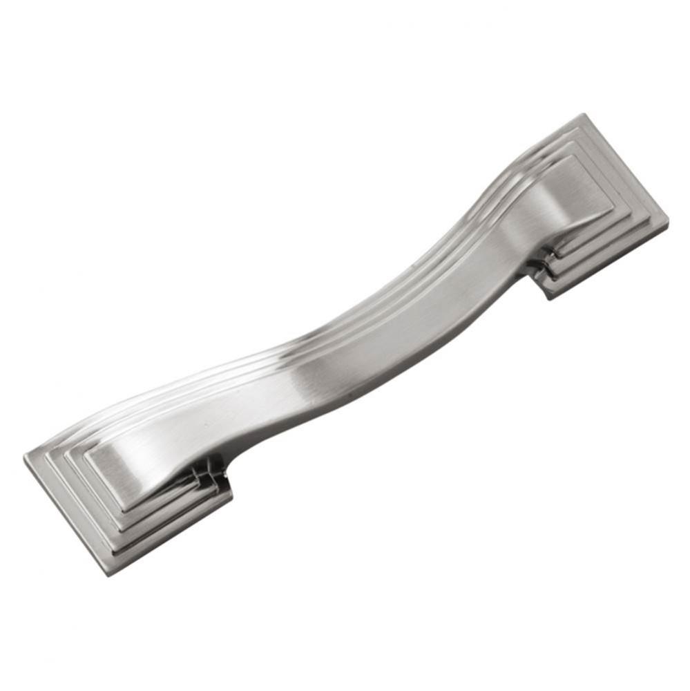 Deco Collection Pull 3-1/2&apos;&apos; C/C Satin Nickel Finish