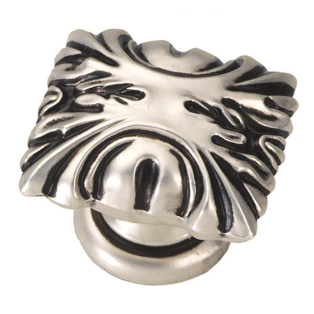 Ithica Collection Knob 1-1/8&apos;&apos; X 1-5/16&apos;&apos; Satin Antique Silver Finish