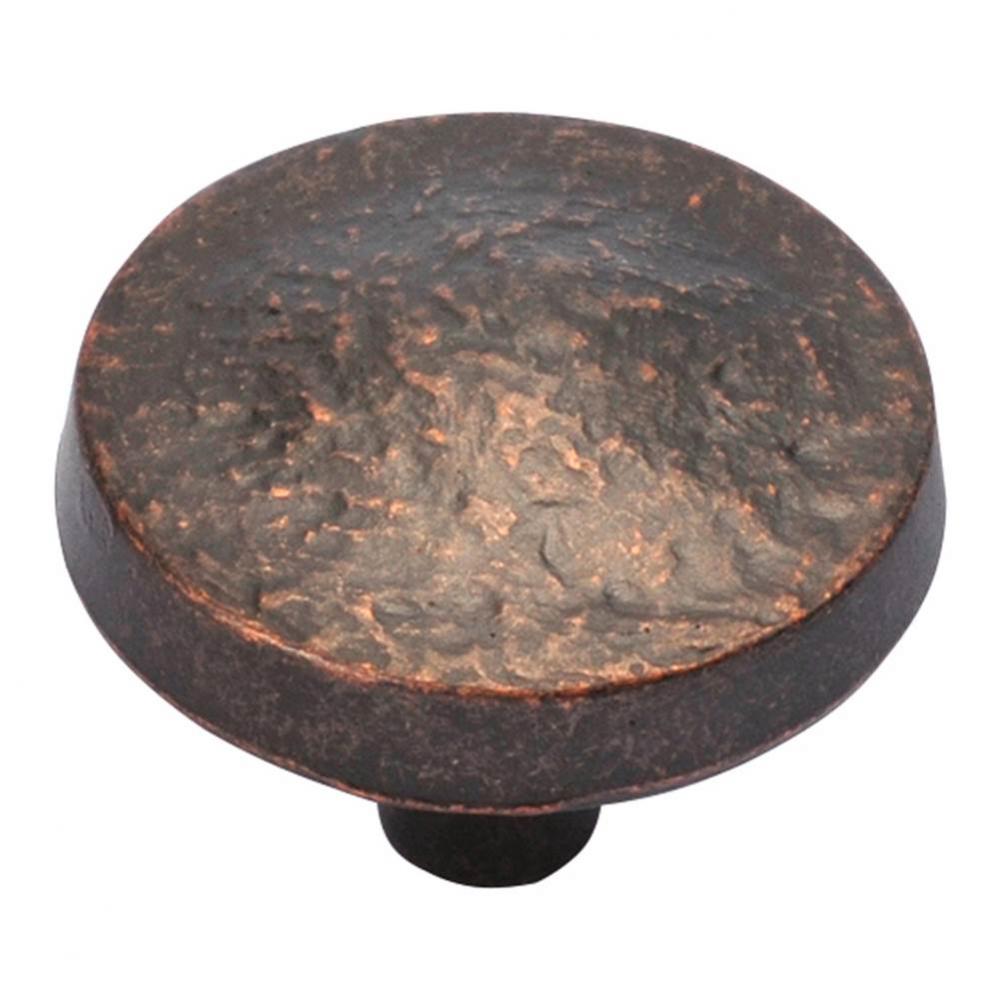 Bedrock Collection Knob 1-1/4&apos;&apos; Diameter Dark Antique Copper Finish