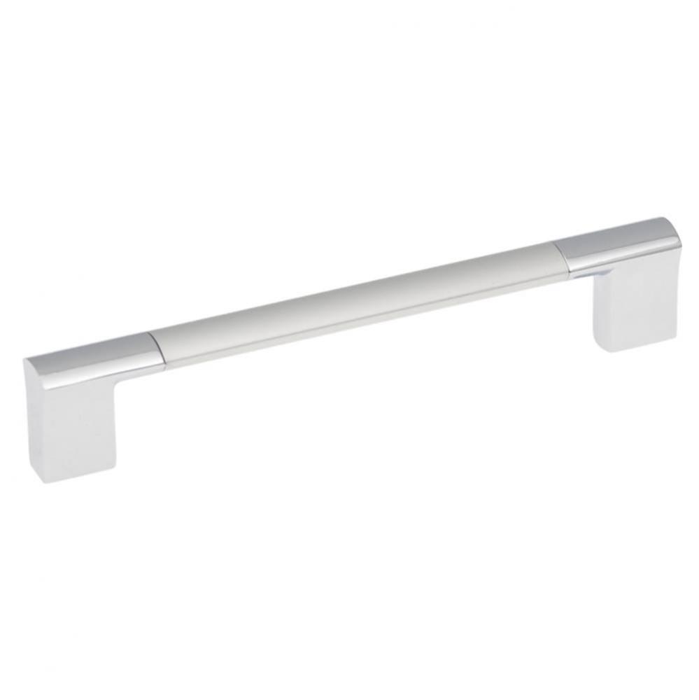 Dew Collection Pull 128mm C/C Chrome with Satin Pearl Finish