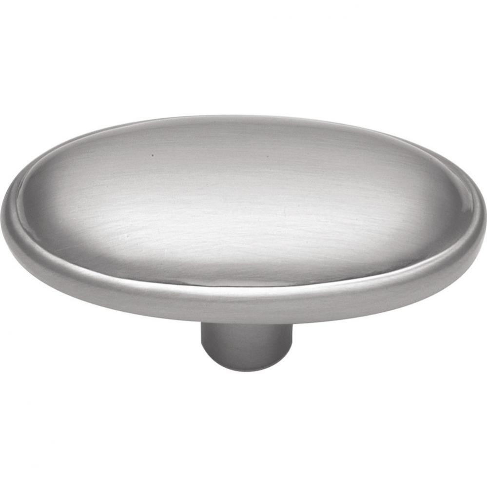 1-11/16 In. Tranquility Satin Silver Cloud Oval Cabinet Knob