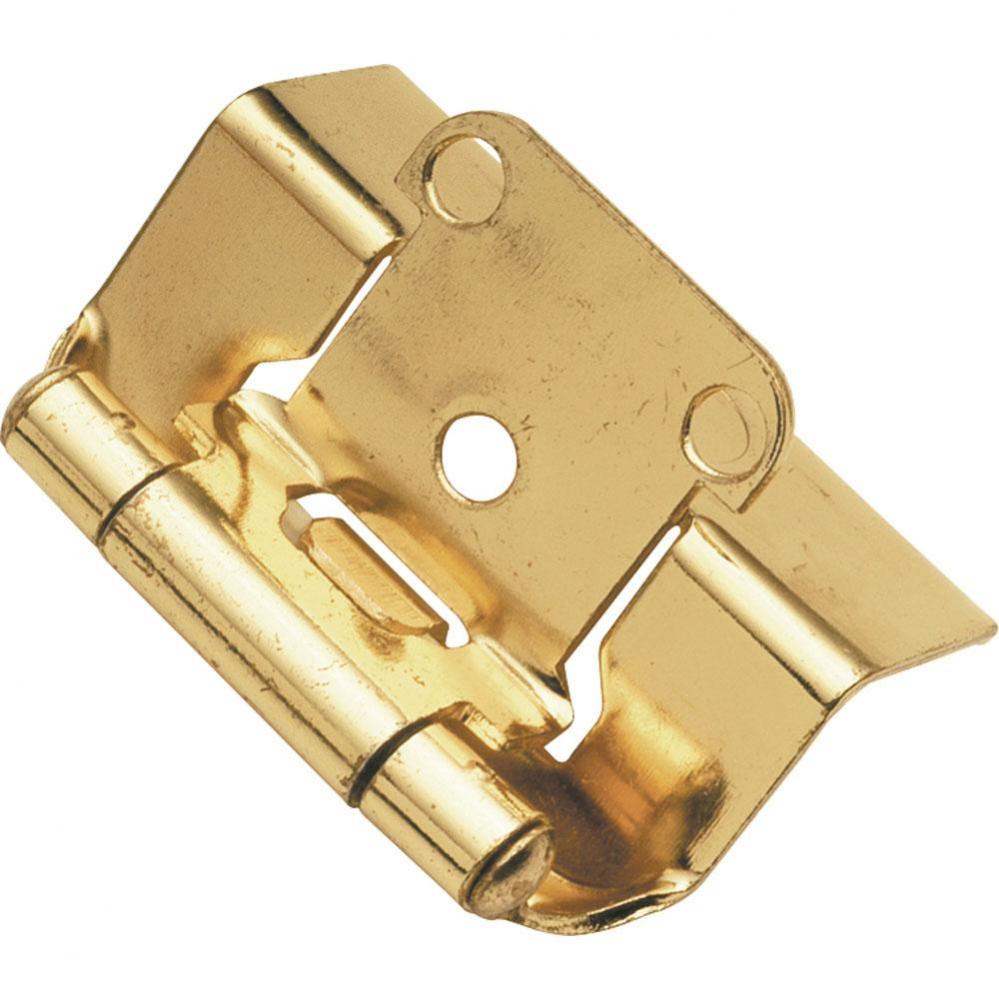 Self-Closing Semi-Concealed Collection Hinge Semi-Concealed Polished Brass Finish (2 Pack)