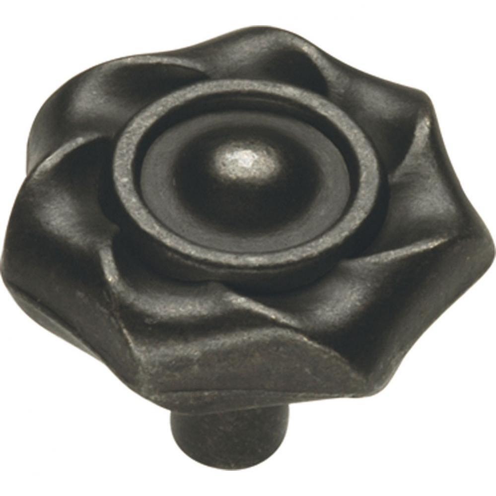 Charleston Blacksmith Collection Knob 1-1/4&apos;&apos; Diameter Black Iron Finish