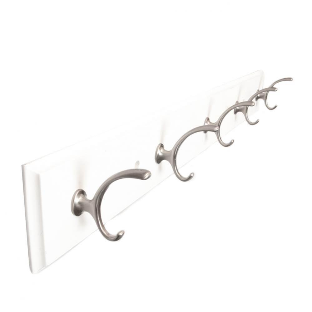 5 Coat and Hat Hook Rail 28 Inch Long