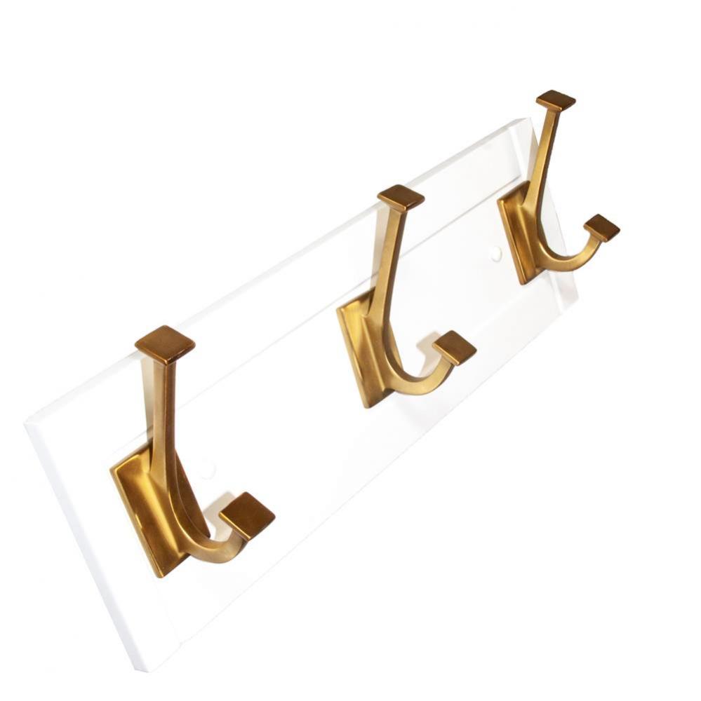 3 Coat and Hat Hook Rail 17-1/2 Inch Long