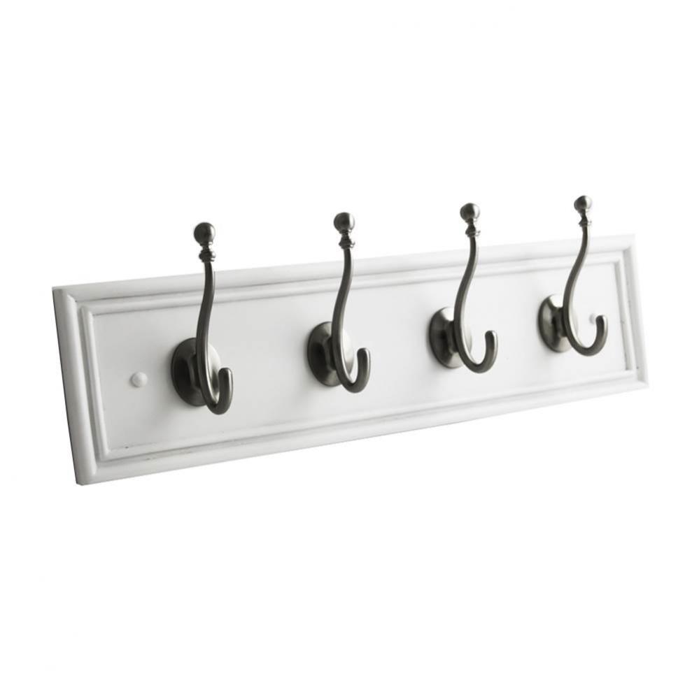 4 Coat and Hat Hook Rail 20 Inch Long