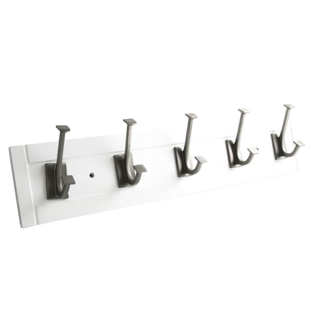 5 Coat and Hat Hook Rail 27 Inch Long