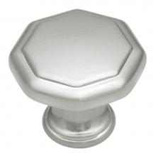 Hickory Hardware P14004-SN - Conquest Collection Knob 1-1/8'' Diameter Satin Nickel Finish