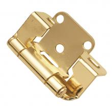 Hickory Hardware P2710F-3 - Self-Closing Semi-Concealed Collection Hinge Semi-Concealed Polished Brass Finish (2 Pack)