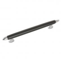 Hickory Hardware P3394-CHB - 128mm Aero Chrome With Black Cabinet Pull
