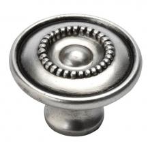 Hickory Hardware P3473-ST - Manor House Collection Knob 1-1/8'' Diameter Silver Stone Finish