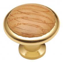 Hickory Hardware P427-OAK - 1-3/8 In. Wood grain Oak Cabinet Knob