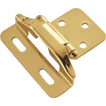 Hickory Hardware P60010F-3 - Self-Closing Semi-Concealed Collection Hinge Semi-Concealed Polished Brass Finish (2 Pack)