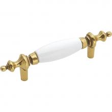 Hickory Hardware P64-W - 3 In. English Cozy White Cabinet Pull