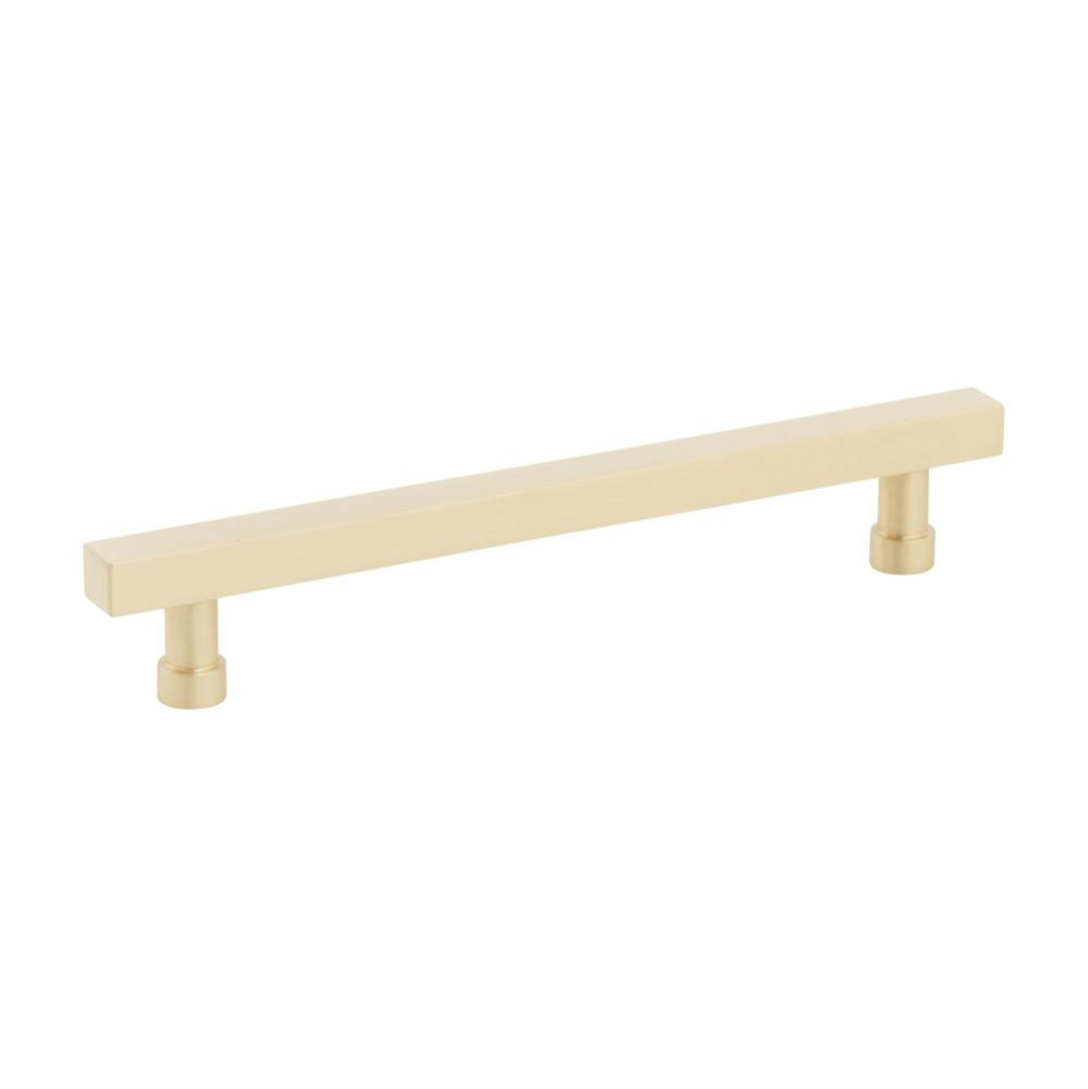 NOHO, Cabinet Pull, Square, 6&apos;&apos; cc, Satin Brass