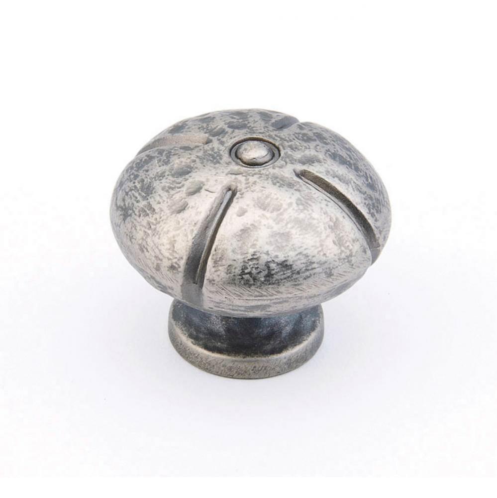 Knob Round, Vibra Nickel, 1-3/8&apos;&apos; dia