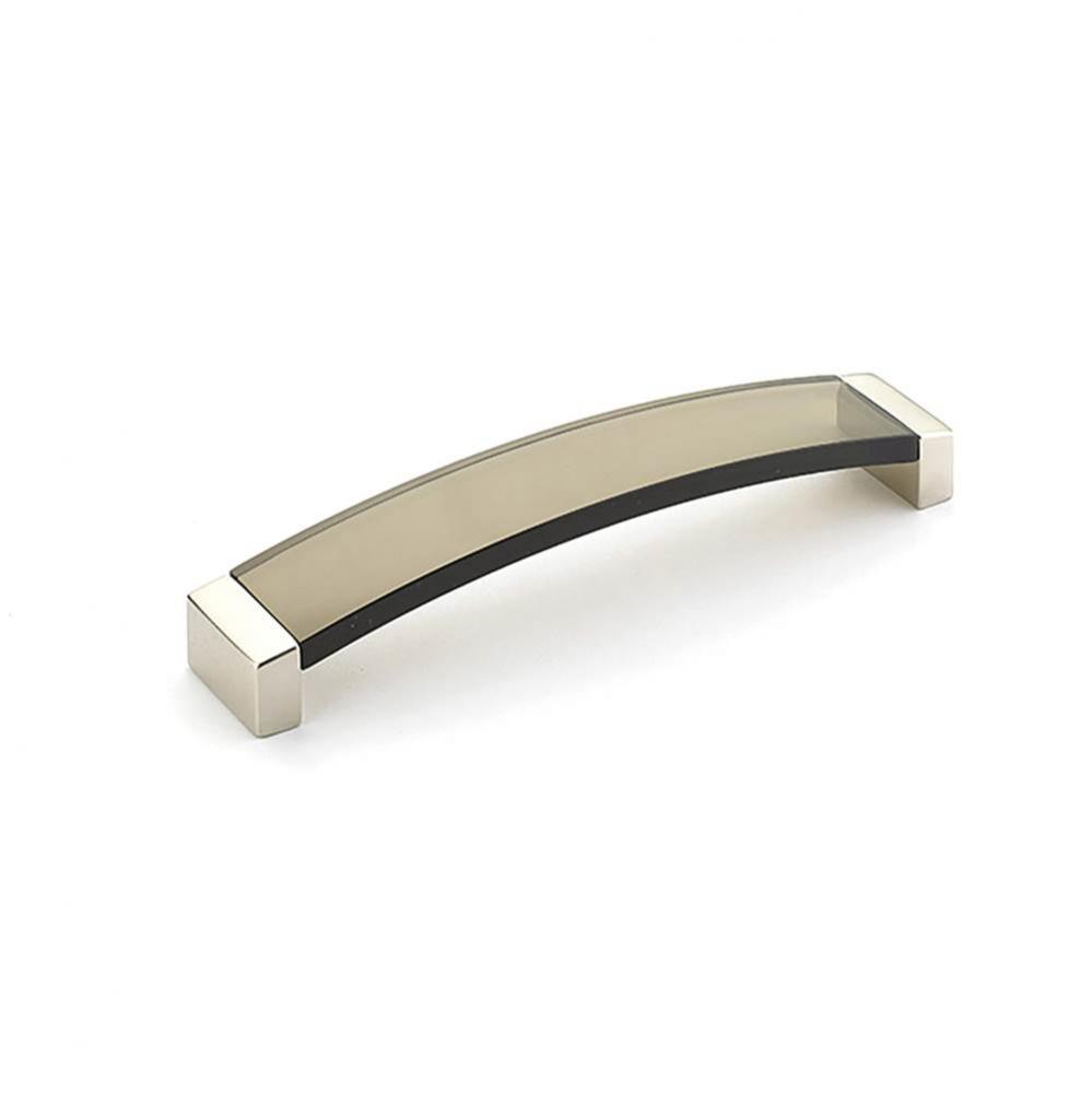 Pull, Arched, Satin Nickel, Smoke, 160 mm cc
