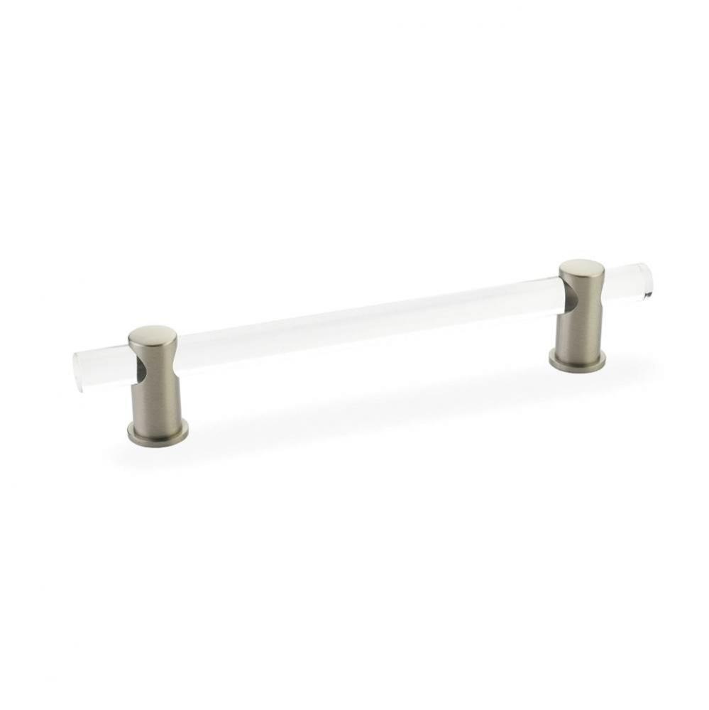 Pull, Adjustable clear Acrylic, Satin Nickel, 6&apos;&apos; cc