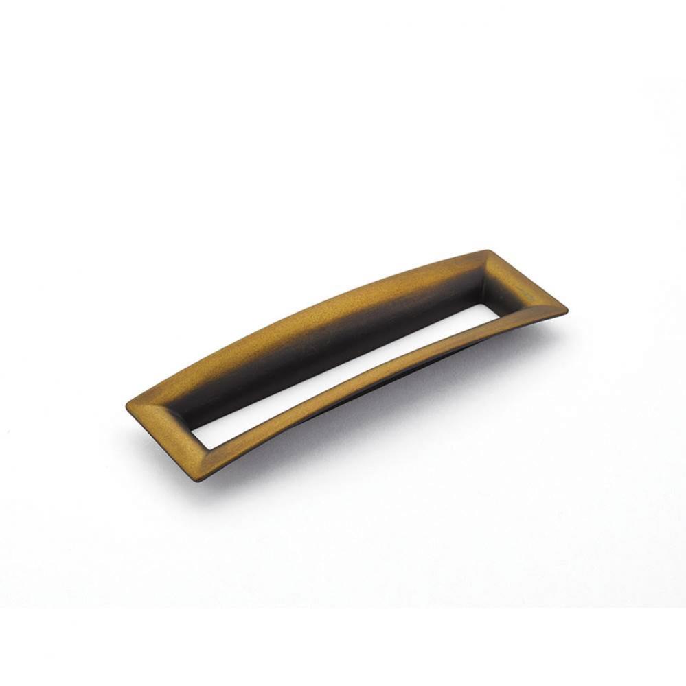 Pull, Flared Rectangle, Burnished Bronze, 160 mm cc