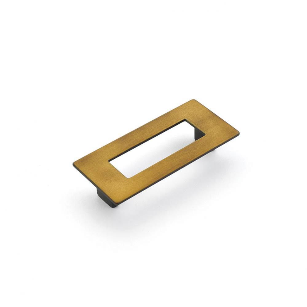 Pull, Rectangle, Burnished Bronze, 96 mm cc
