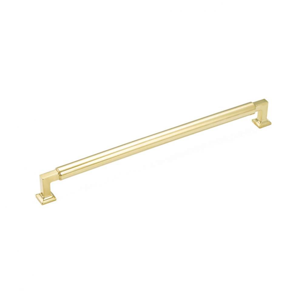 Appliance Pull, Unlacquered Brass, 15&apos;&apos; cc