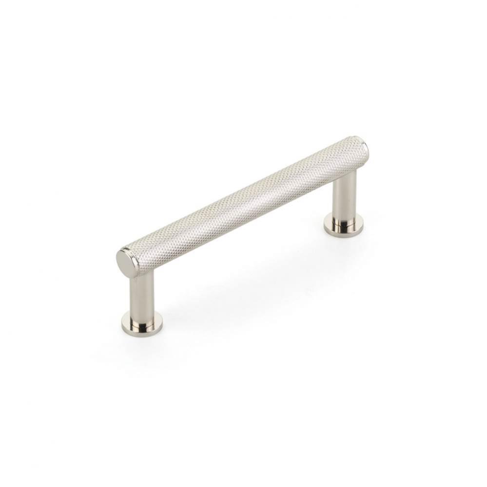 Pub House, Pull, Knurled, Polished Nickel, 3-1/2&apos;&apos; cc