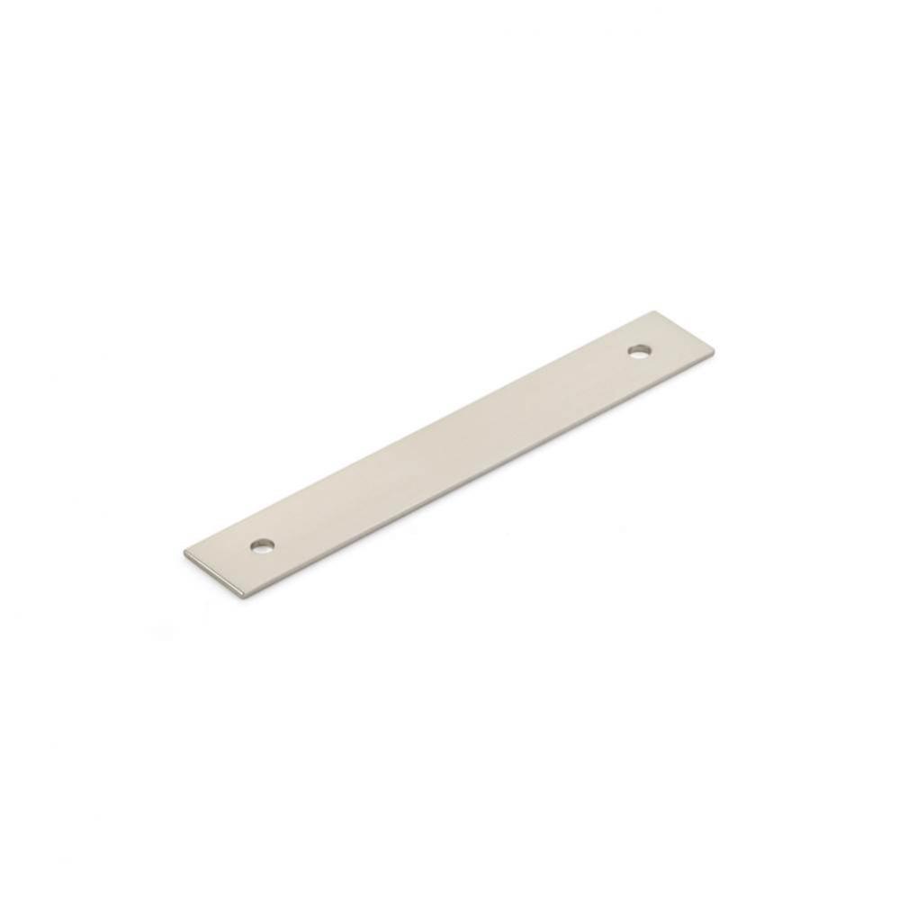 Pub House, Backplate for Pull, Brushed Nickel, 4&apos;&apos; cc