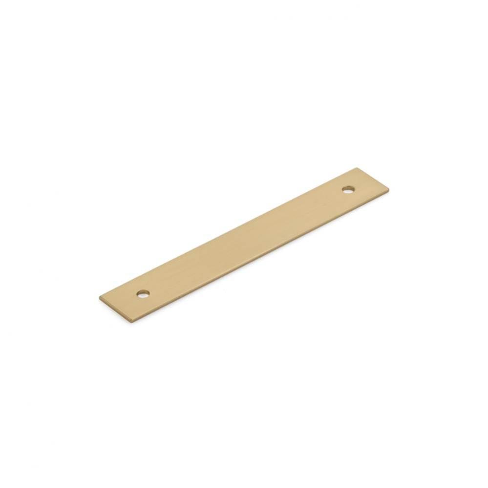 Pub House, Backplate for Pull, Signature Satin Brass, 4&apos;&apos; cc