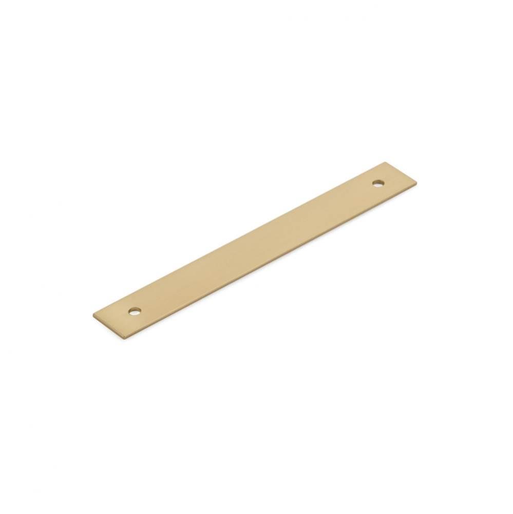 Pub House, Backplate for Pull, Signature Satin Brass, 5&apos;&apos; cc