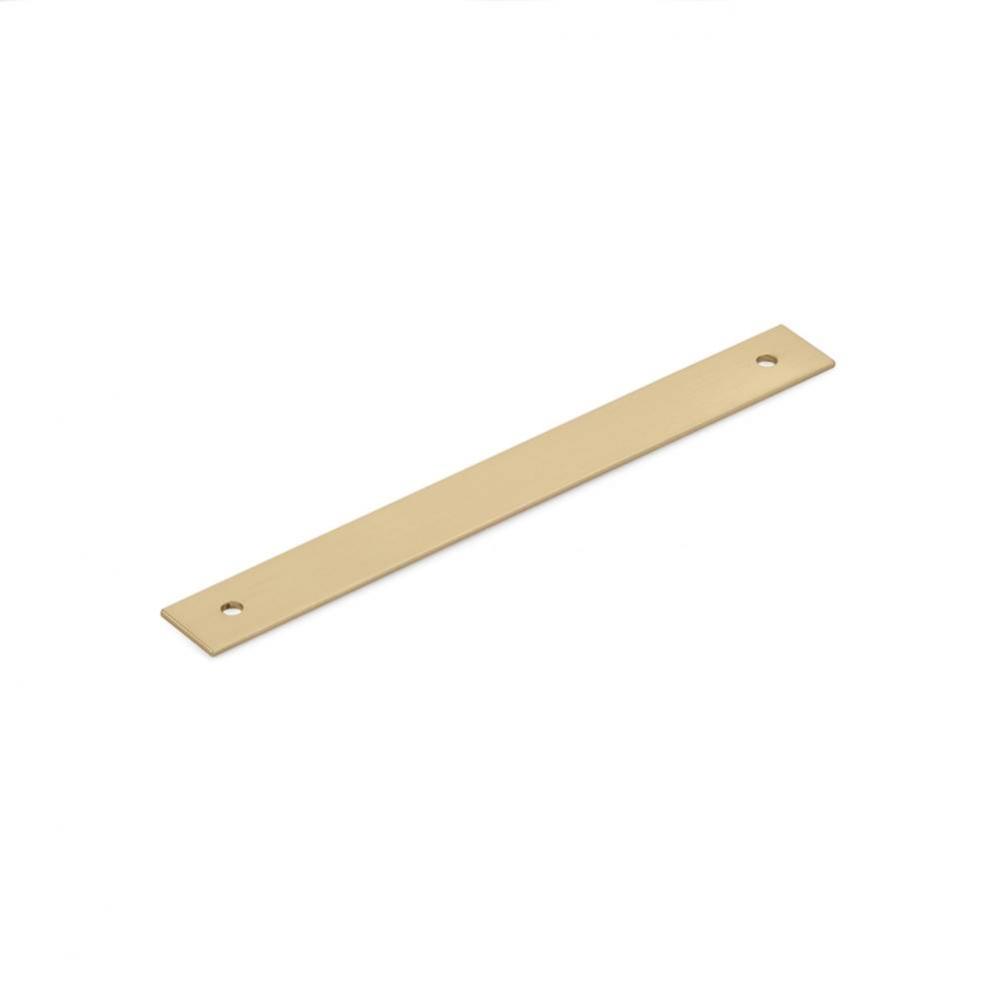 Pub House, Backplate for Pull, Signature Satin Brass, 6&apos;&apos; cc