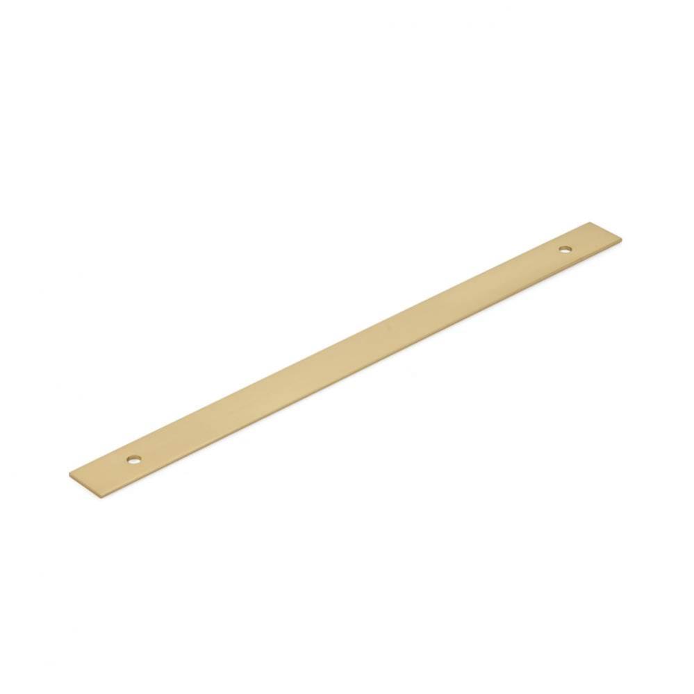 Pub House, Backplate for Appliance Pull, Signature Satin Brass, 12&apos;&apos; cc
